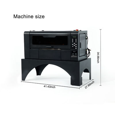 Impressora DTF A3 de tamanho de impressão de 33 cm com dupla cabeça XP600 Solução de impressão rápida de camisetas