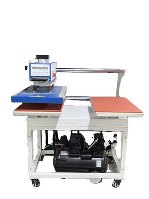 Camisa DTF Máquina de Prensa de Calor Semiautomática 40*60cm Estação Dupla