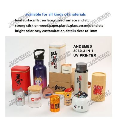 Impressora UV cinza 3060 de rolos a rolos e de tela plana Impressão de dimensão A2 XP600