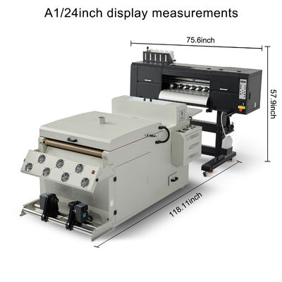 Máquina de impressão de camisetas DTF i3200 A1 de 60 cm com secador de conveyor