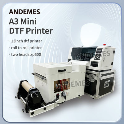Impressora DTF desktop Andemes com duas cabeças XP600 e circulação de tinta branca