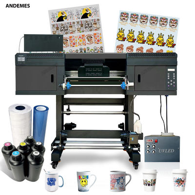 A1 Impressora UV Dtf de 60 cm CMYK + Tinta de Verniz Branco