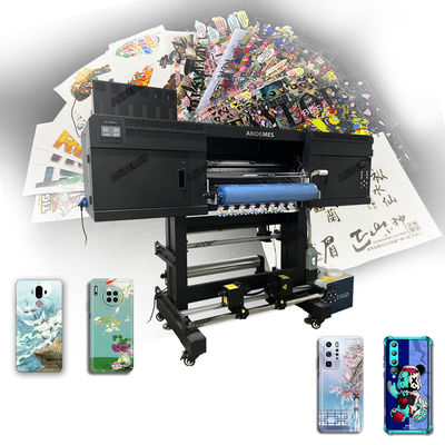 A1 Impressora UV Dtf de 60 cm CMYK + Tinta de Verniz Branco