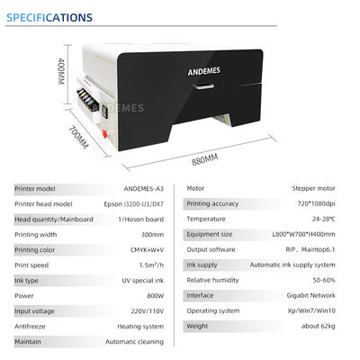 Novas impressoras A3 Impressora UV Impressora atualizada Impressão totalmente automática