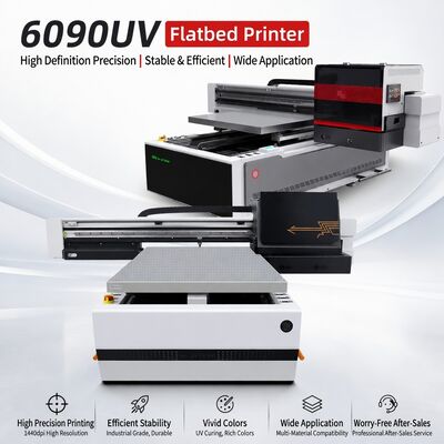 6090 Impressora UV de tela plana multi material de alta precisão de saída instantânea