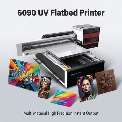 6090 Impressora UV de tela plana multi material de alta precisão de saída instantânea