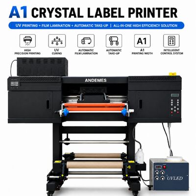 Impressora de etiquetas de cristal UV A1 com sistema de impressão de rolos de formato largo Epson I3200