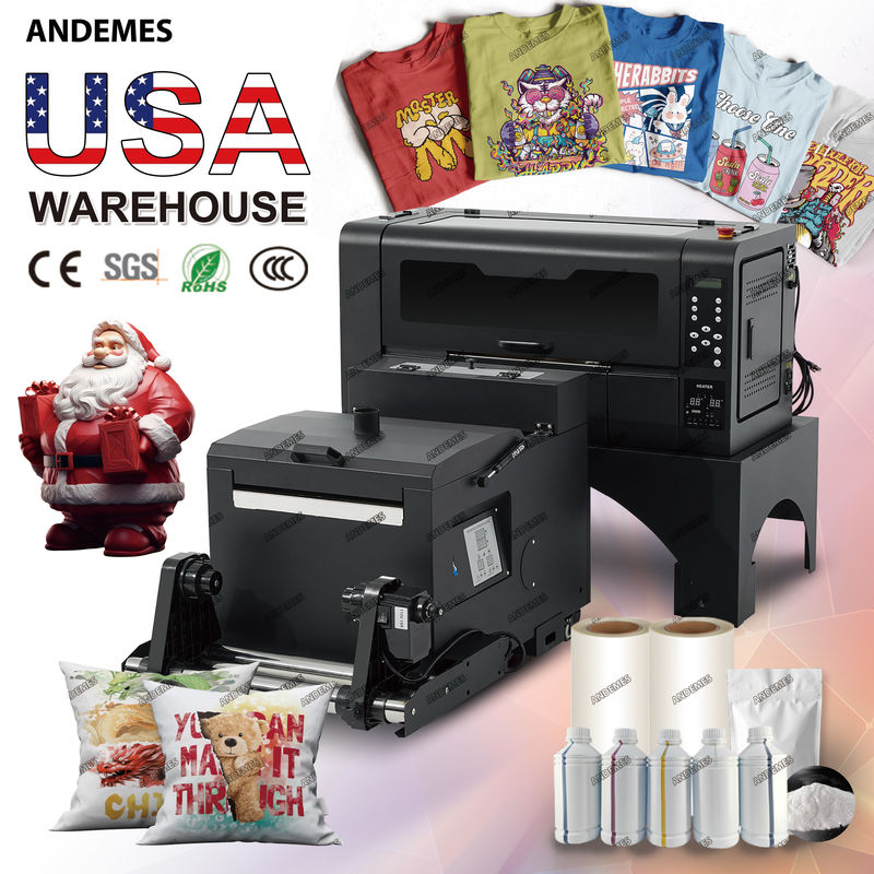 42cm Tamanho de impressão Multicolor Alta Velocidade All in One Mini DTF Printer com 2 cabeças de impressão