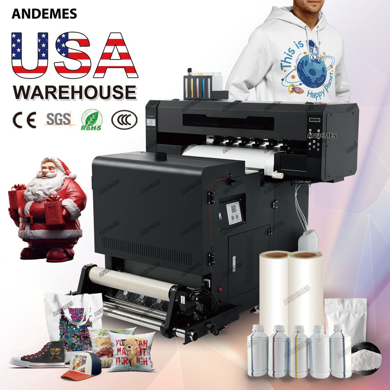 Máquina de impressão de cabeça de impressão de 24 polegadas DTF Printer A1 XP600 I3200 com sistema de rolos de filme PET