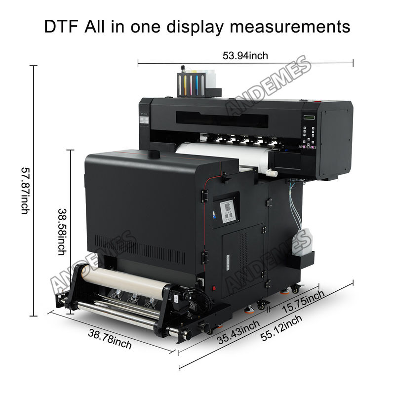 Máquina de impressão DTF de dupla cabeça A1 60 cm, aprovada pelo CE/UKCA/ROHS, para impressão de camisetas