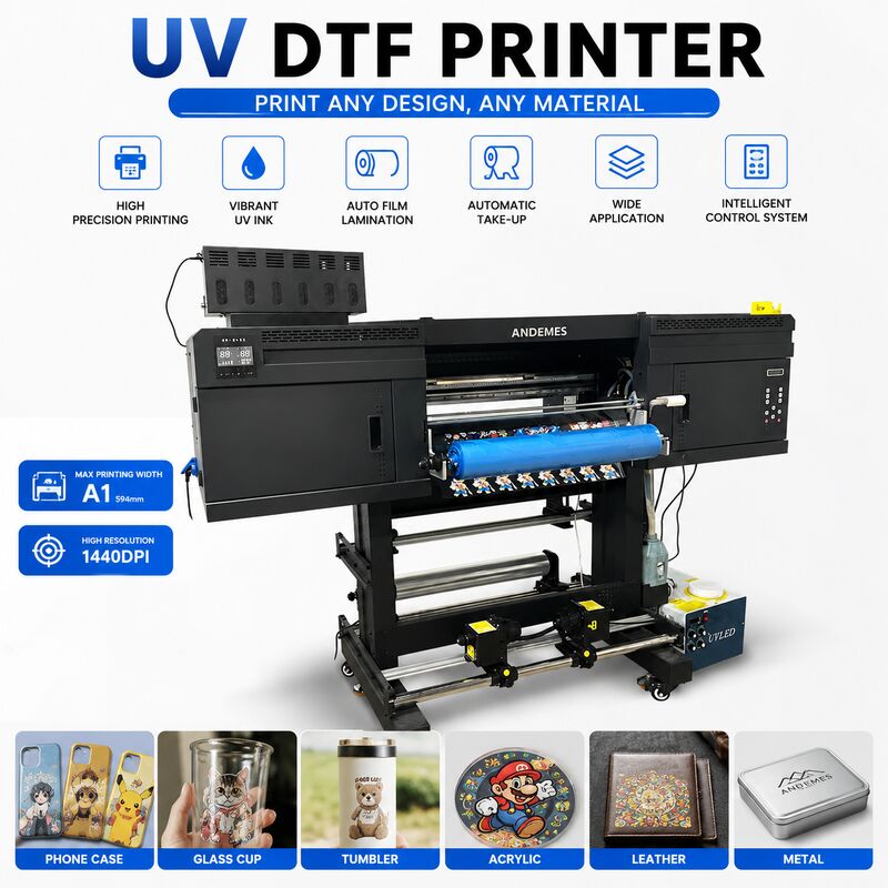 Impressora de etiquetas de cristal UV A1 com sistema de impressão de rolos de formato largo Epson I3200