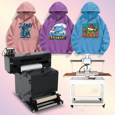 Impressora DTF 2024 2 cabeças i3200 A1 Tamanho CMYKW Tinta e batedor de pó CE/UKCA/ROHS Certificado